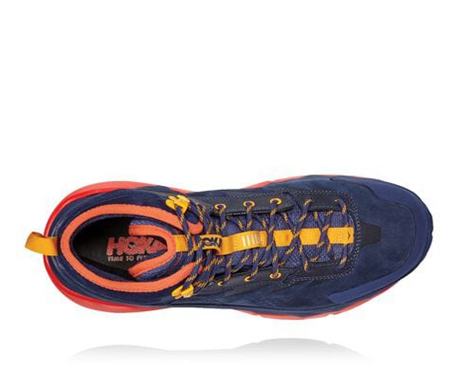 Hoka One One スニーカー メンズ 青/赤 - Kaha ゴアテックス - BQ8674329